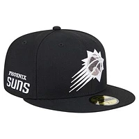 Men's New Era Black Phoenix Suns Camo Print UV 59FIFTY Fitted Hat