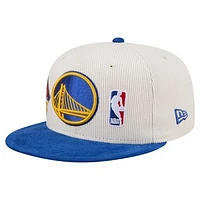 Men's New Era Cream Golden State Warriors Two-Tone 9FIFTY Snapback Hat