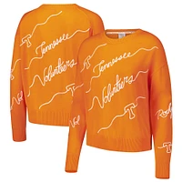 Women's Tennessee Orange Volunteers Love Note Embroidered Sweater