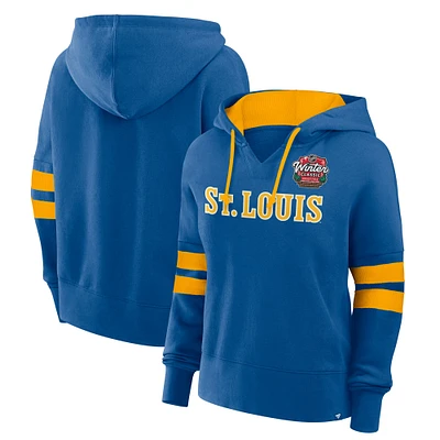 Women's Fanatics  Blue St. Louis Blues 2025 NHL Winter Classic Seize Fleece Pullover Hoodie