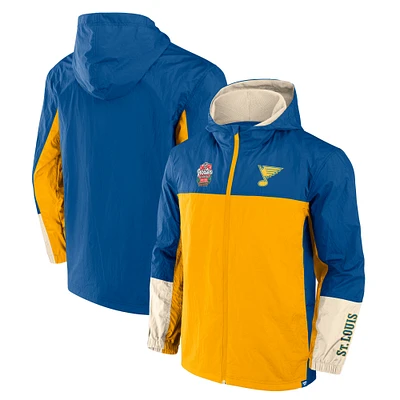 Men's Fanatics Blue St. Louis Blues 2025 Winter Classic Crash The Net Full-Zip Jacket