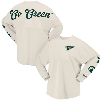 Women's Spirit Jersey Natural Michigan State Spartans Local Long Sleeve T-Shirt