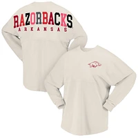 Women's Spirit Jersey Tan Arkansas Razorbacks Rainbow Arch Long Sleeve T-Shirt