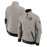 Men's Fanatics  Gray Chicago Blackhawks 2025 NHL Winter Classic Authentic Pro Quarter-Zip Sweatshirt