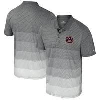 Men's Colosseum Gray Auburn Tigers Striped Mesh Polo