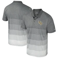 Men's Colosseum Gray UCF Knights Striped Mesh Polo