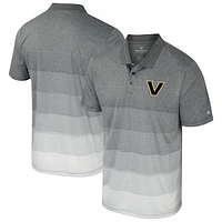 Men's Colosseum Gray Vanderbilt Commodores Striped Mesh Polo