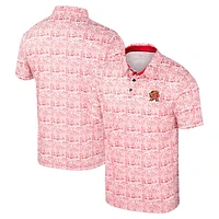 Men's Colosseum Red Maryland Terrapins It's Time! Allover Print Polo