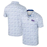 Men's Colosseum Royal Pitt Panthers It's Time! Allover Print Polo