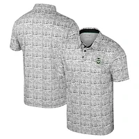 Men's Colosseum Black Colorado State Rams It's Time! Allover Print Polo