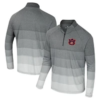 Men's Colosseum  Gray Auburn Tigers AI Striped Mesh Quarter-Zip Raglan Windshirt