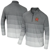 Men's Colosseum  Gray Maryland Terrapins AI Striped Mesh Quarter-Zip Raglan Windshirt