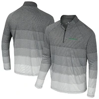 Men's Colosseum  Gray Oregon Ducks AI Striped Mesh Quarter-Zip Raglan Windshirt