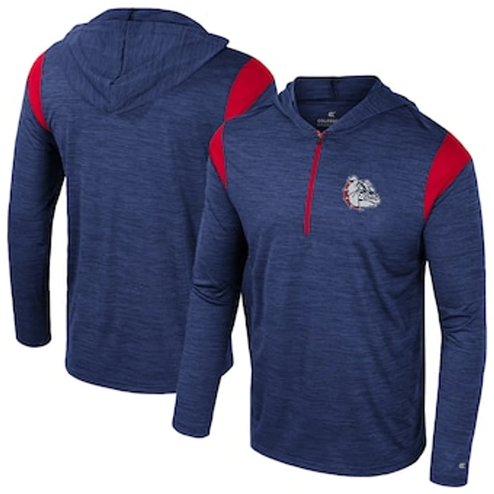 Men's Colosseum Navy Gonzaga Bulldogs Dozer Half-Zip Windshirt