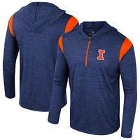 Men's Colosseum Navy Illinois Fighting Illini Dozer Half-Zip Windshirt