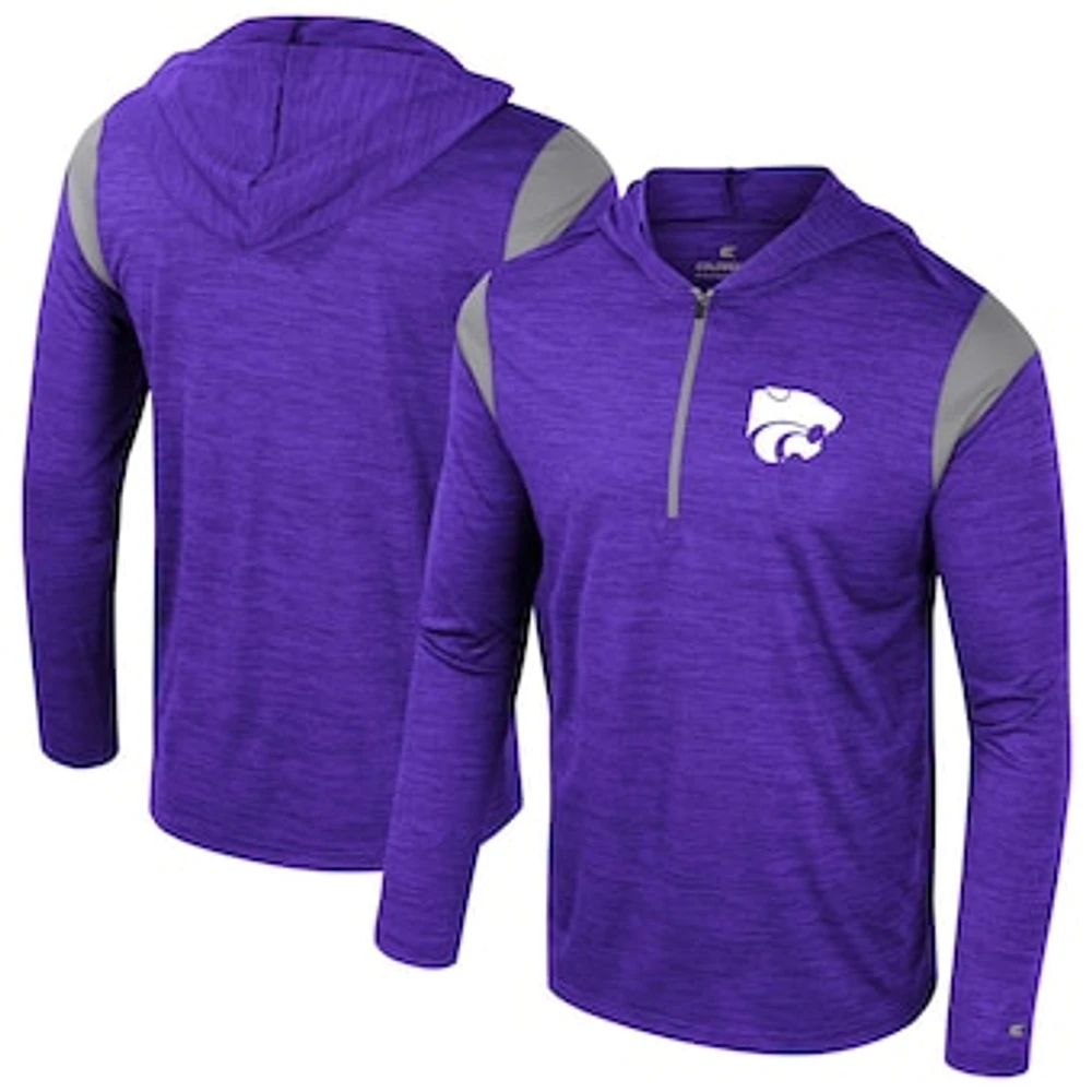 Men's Colosseum Purple Kansas State Wildcats Dozer Half-Zip Windshirt