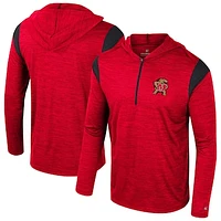 Men's Colosseum Red Maryland Terrapins Dozer Half-Zip Windshirt