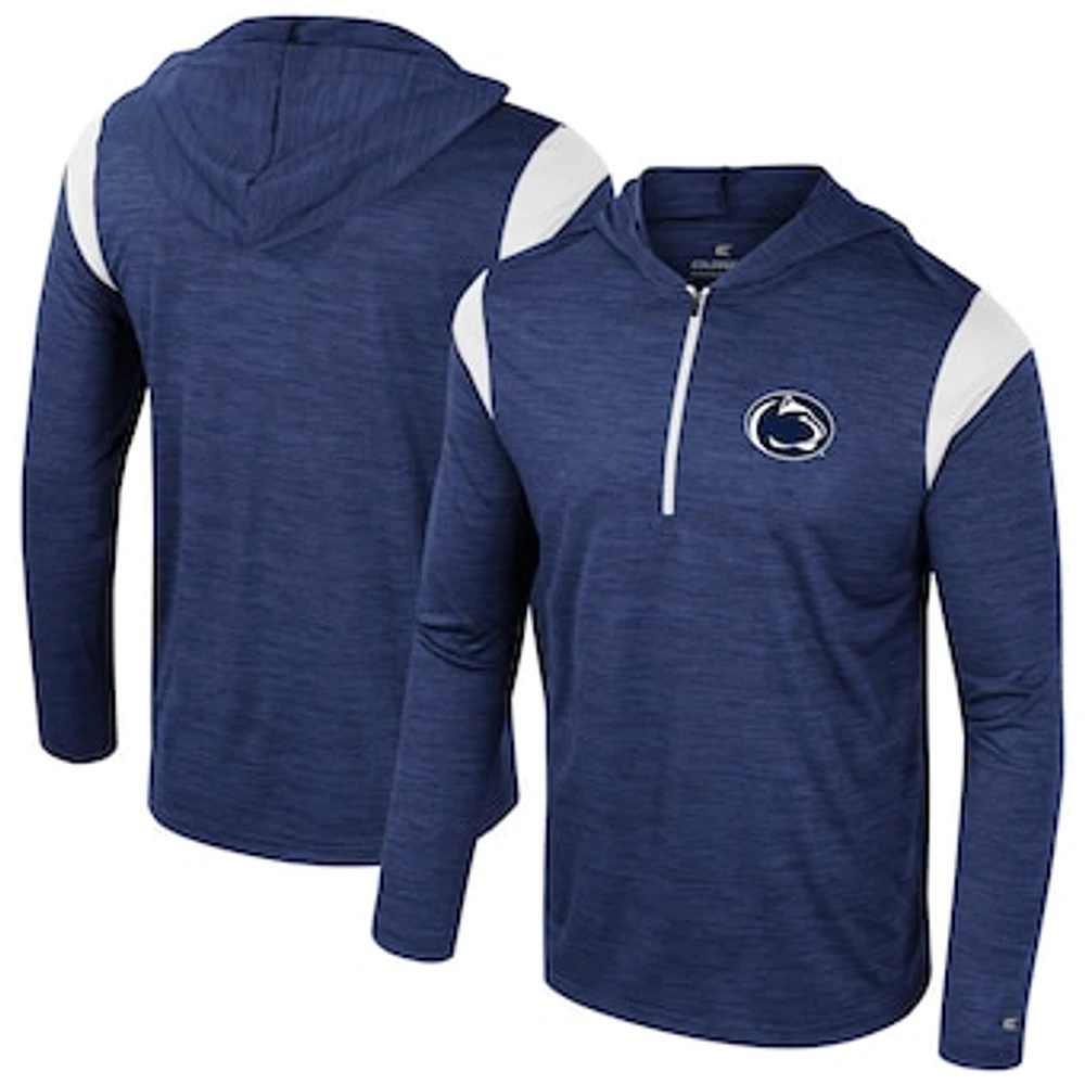 Men's Colosseum Navy Penn State Nittany Lions Dozer Half-Zip Windshirt