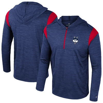 Men's Colosseum Navy UConn Huskies Dozer Half-Zip Windshirt