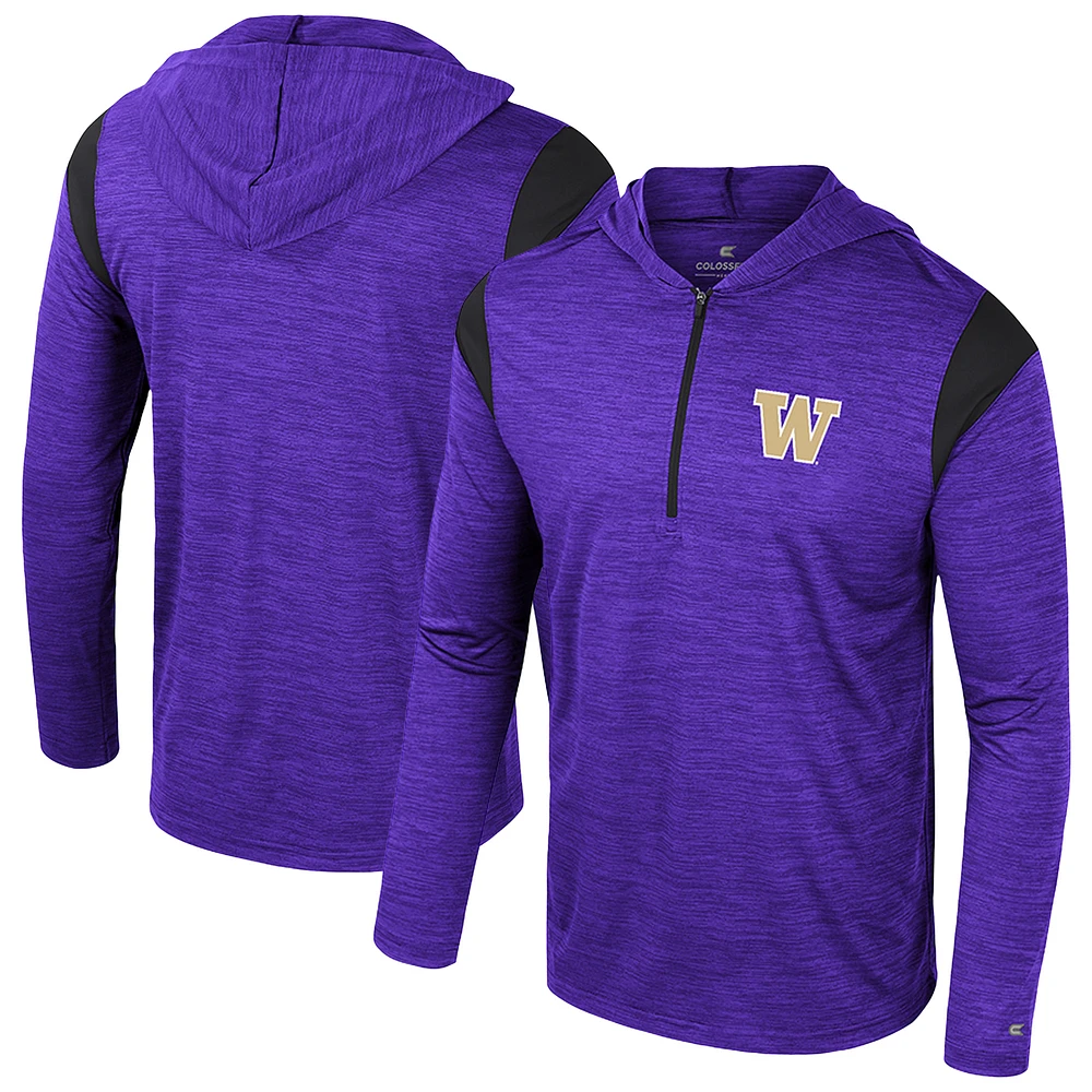 Men's Colosseum Purple Washington Huskies Dozer Half-Zip Windshirt