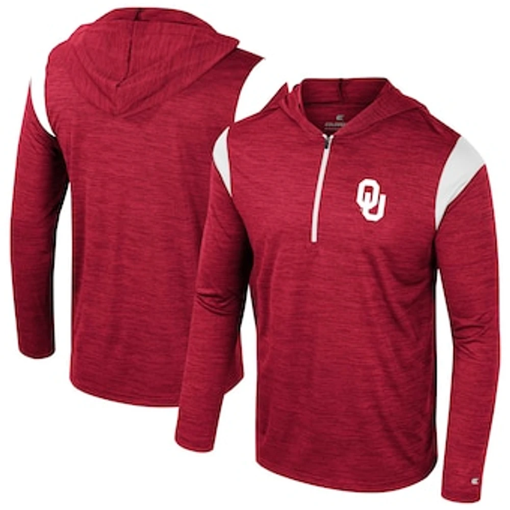 Men's Colosseum Crimson Oklahoma Sooners Dozer Half-Zip Windshirt