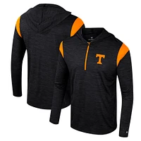 Men's Colosseum Black Tennessee Volunteers Dozer Half-Zip Windshirt