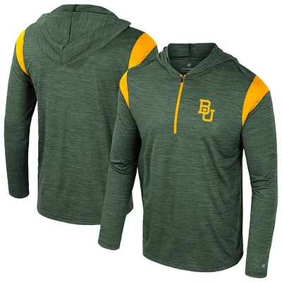 Men's Colosseum Green Baylor Bears Dozer Half-Zip Windshirt