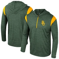 Men's Colosseum Green Baylor Bears Dozer Half-Zip Windshirt