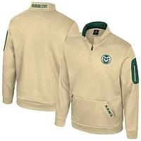 Men's Colosseum Gold Colorado State Rams Mainframe Quarter-Zip Fleece Jacket