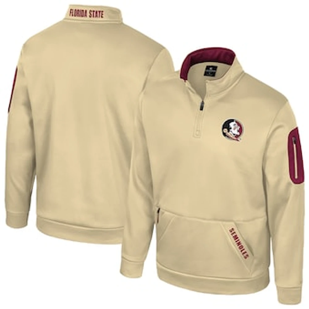 Men's Colosseum Gold Florida State Seminoles Mainframe Quarter-Zip Fleece Jacket