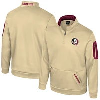 Men's Colosseum Gold Florida State Seminoles Mainframe Quarter-Zip Fleece Jacket