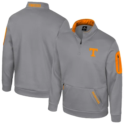 Men's Colosseum Grey Tennessee Volunteers Mainframe Quarter-Zip Fleece Jacket