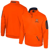 Men's Colosseum Orange Virginia Cavaliers Mainframe Quarter-Zip Fleece Jacket