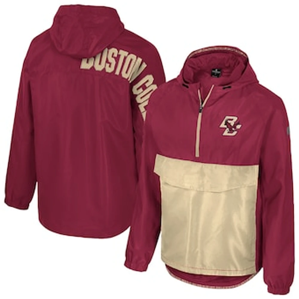 Men's Colosseum  Maroon Boston College Eagles Reloaded Anorak Half-Zip Jacket