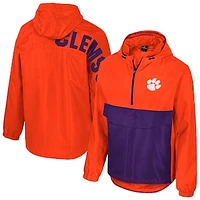 Men's Colosseum  Orange Clemson Tigers Reloaded Anorak Half-Zip Jacket