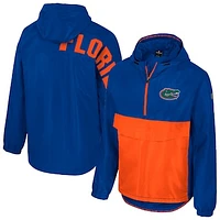 Men's Colosseum  Royal Florida Gators Reloaded Anorak Half-Zip Jacket