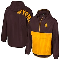 Men's Colosseum  Brown Wyoming Cowboys Reloaded Anorak Half-Zip Jacket