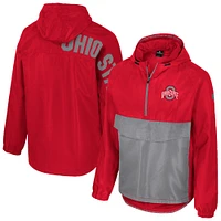 Men's Colosseum  Scarlet Ohio State Buckeyes Reloaded Anorak Half-Zip Jacket