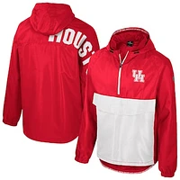 Men's Colosseum  Red Houston Cougars Reloaded Anorak Half-Zip Jacket