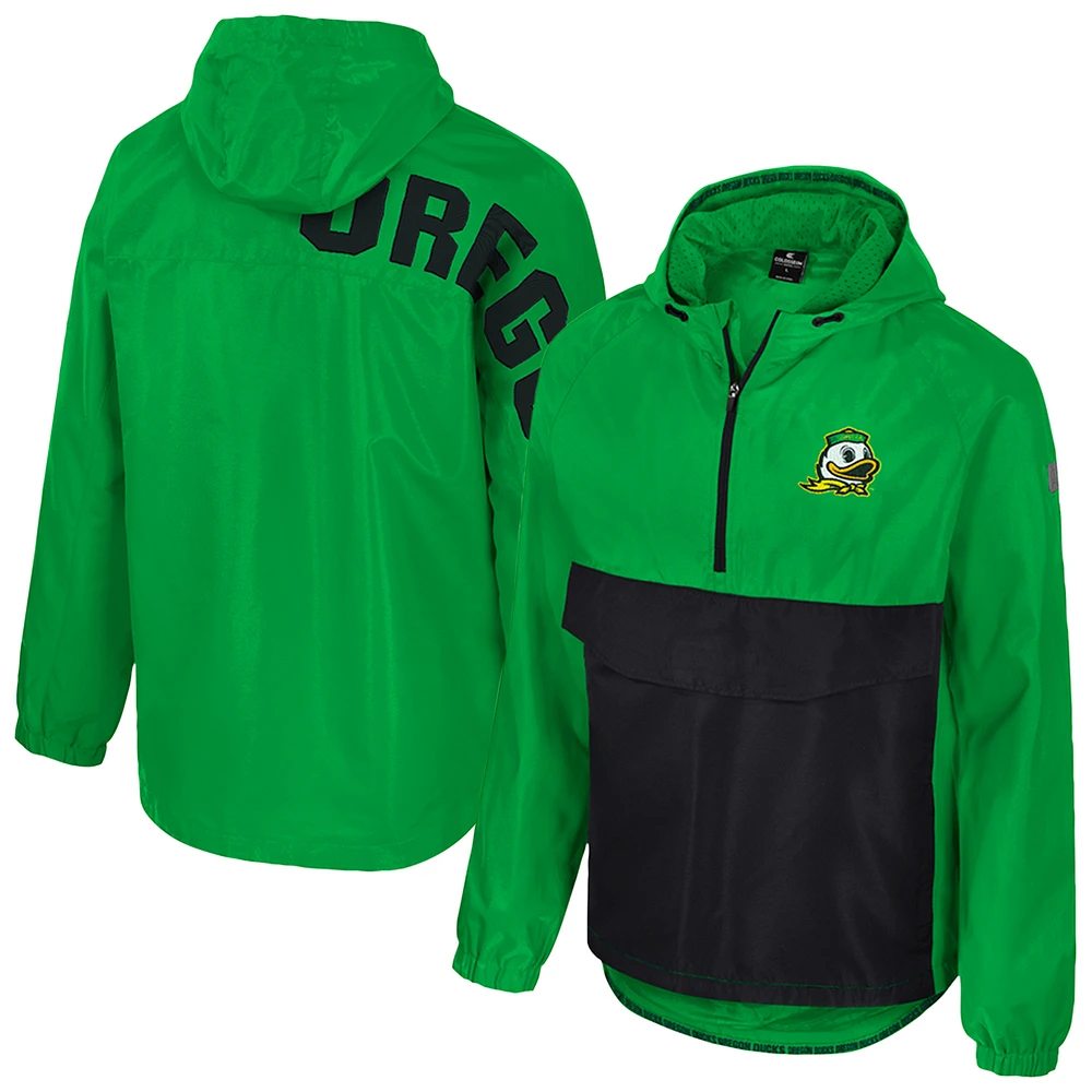 Men's Colosseum  Kelly Green Oregon Ducks Reloaded Anorak Half-Zip Jacket