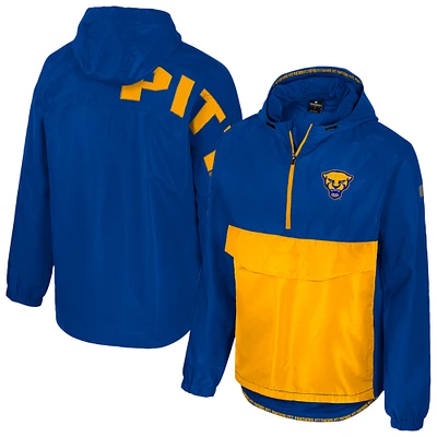 Men's Colosseum  Royal Pitt Panthers Reloaded Anorak Half-Zip Jacket