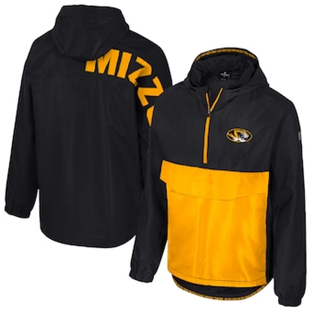 Men's Colosseum  Black Missouri Tigers Reloaded Anorak Half-Zip Jacket