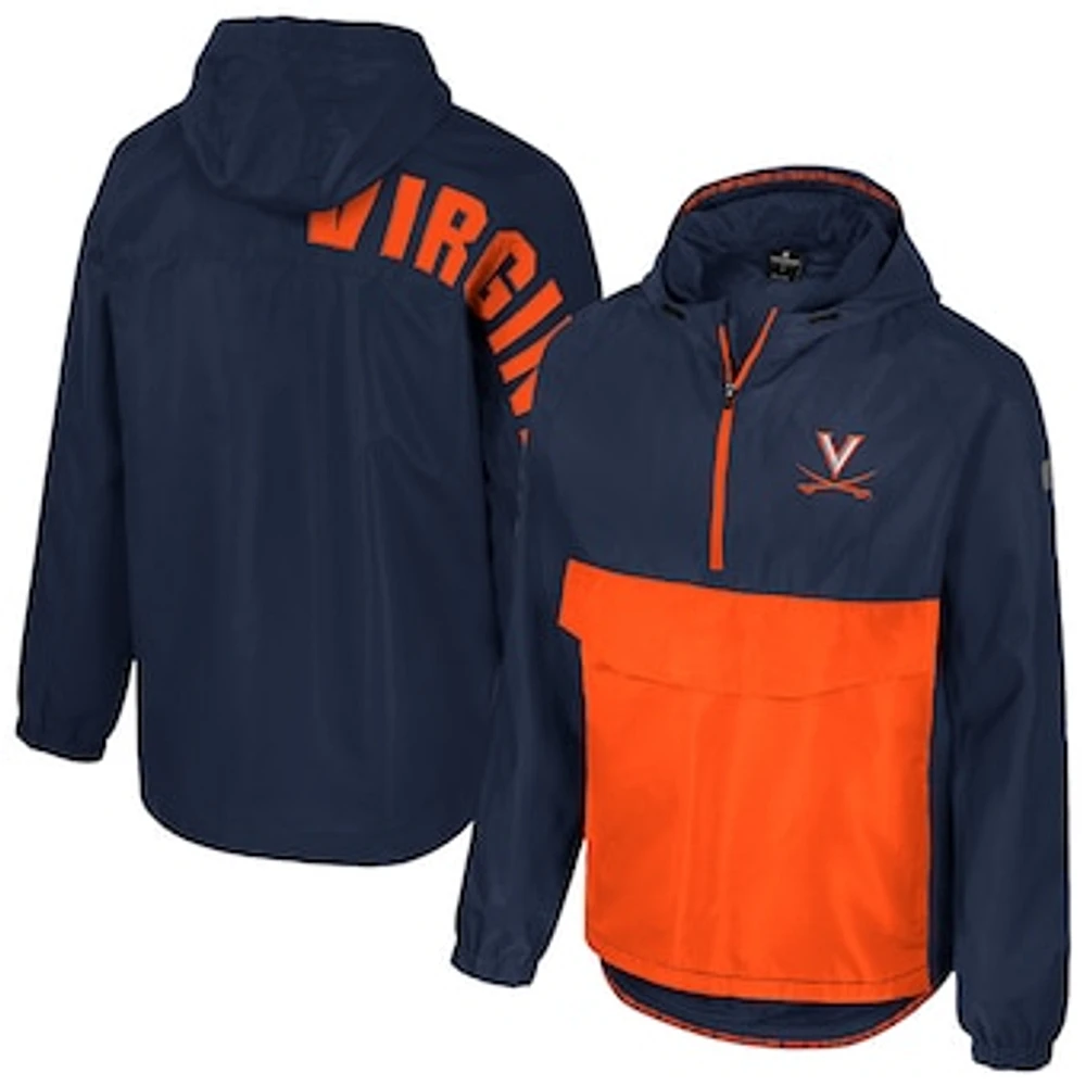 Men's Colosseum  Navy Virginia Cavaliers Reloaded Anorak Half-Zip Jacket