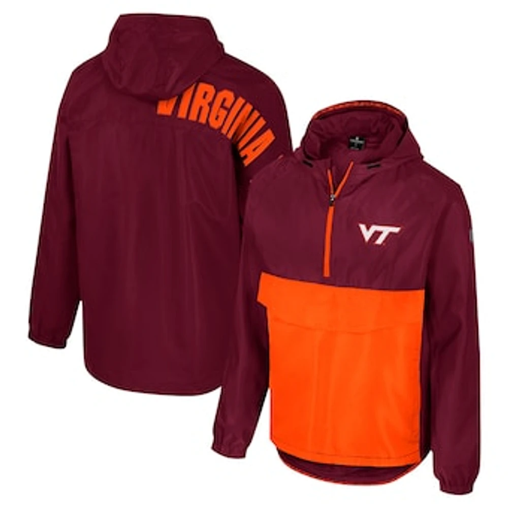 Men's Colosseum  Maroon Virginia Tech Hokies Reloaded Anorak Half-Zip Jacket