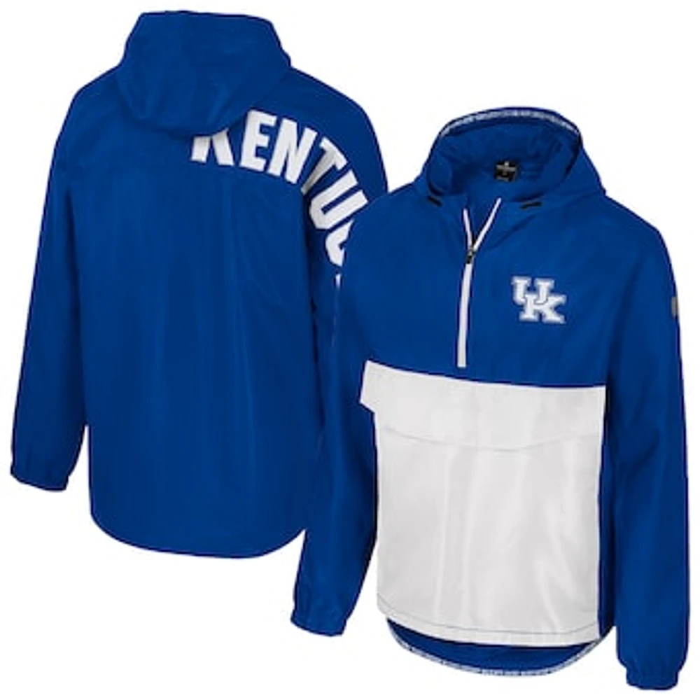 Men's Colosseum  Royal Kentucky Wildcats Reloaded Anorak Half-Zip Jacket