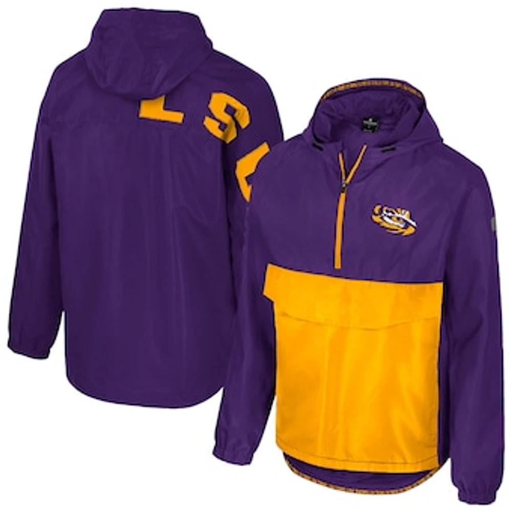 Men's Colosseum  Purple LSU Tigers Reloaded Anorak Half-Zip Jacket