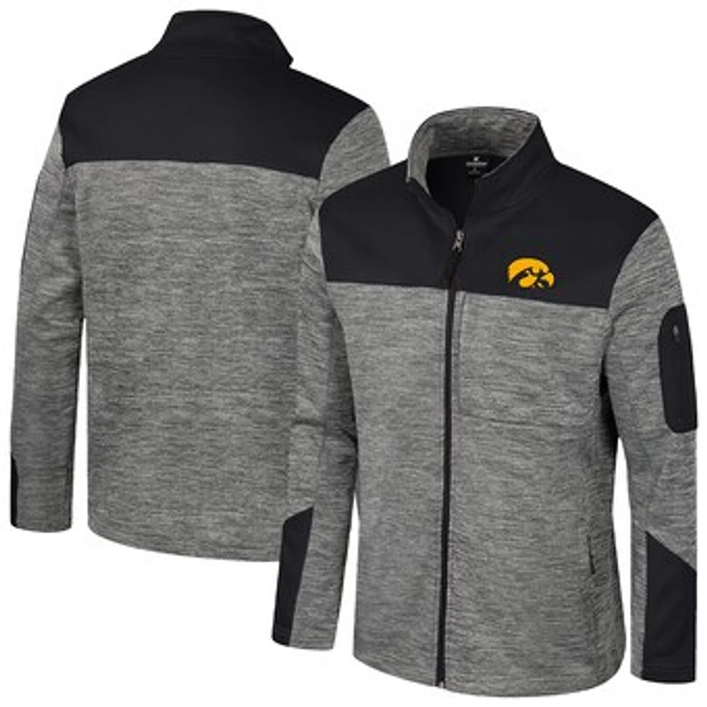 Men's Colosseum  Gray/Black Iowa Hawkeyes Guard Full-Zip Jacket