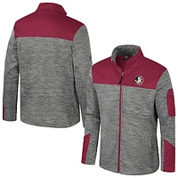 Men's Colosseum  Gray/Garnet Florida State Seminoles Guard Full-Zip Jacket