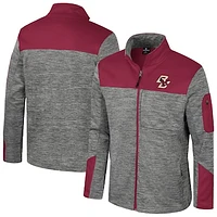 Men's Colosseum  Gray/Maroon Boston College Eagles Guard Full-Zip Jacket