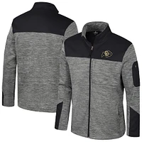 Men's Colosseum  Gray/Black Colorado Buffaloes Guard Full-Zip Jacket